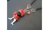 Collana corallo, onice, argento Collana corallo, onice, argento